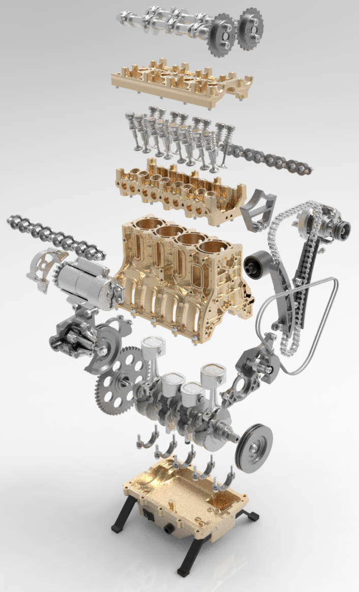 FADED LINES X INVICTA V4 CAR ENGINE ASSEMBLY KIT Faded Lines